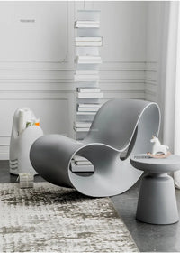 European Plastic Living Room Chairs Creative Rocking Chair Living Room Furniture Lazy Single Sofa Chair Designer Lounge Chair