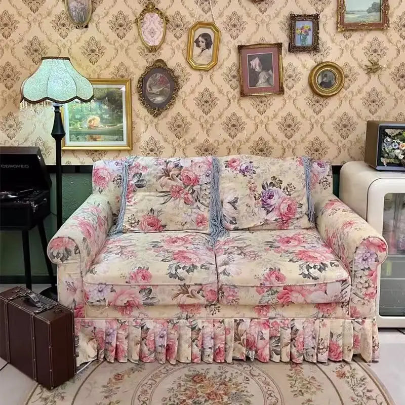 Double Designer Living Room Sofa Europe Floor Romantic Apartment Sofa Elegant Luxury Muebles Para El Hogar Home Furniture