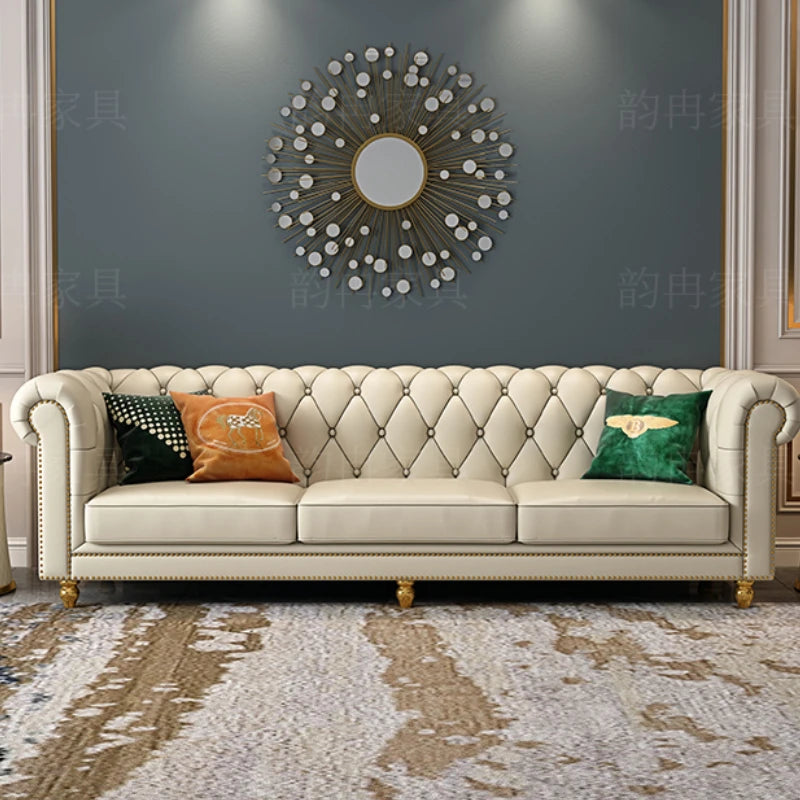 Nordic Modern Leather Sofas Luxury Sectional Single Loveseat Lounge Couch 3 Piece Designer Divano Soggiorno Furniture Home