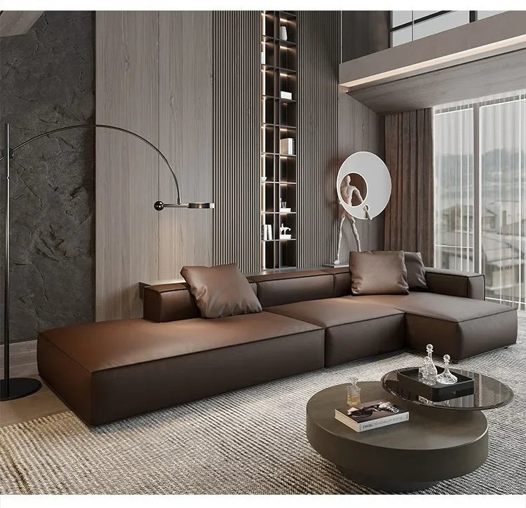 Nordic Minimalist Living Room Sofas Leather Sex Recliner Designer Lounge Sofas Garden Relaxing Designer Divano Salon Furniture