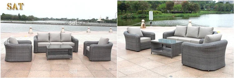 #For Modern Classical Models Rattan Furniture Sofa Set Outdoor Wicker Sectional Patio and Living Room for Hotels and Gardens