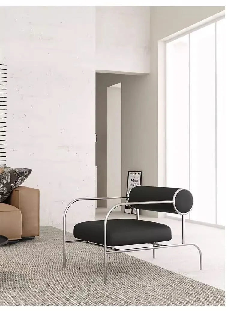 art simple Armchair Medieval style stainless Italian minimalist Armchair ergonomic design cadeiras para sala de estar furniture