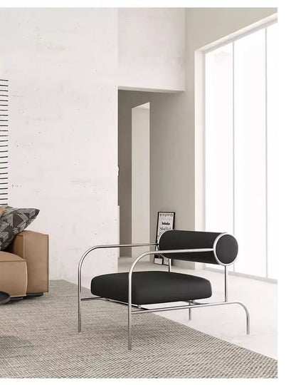 art simple Armchair Medieval style stainless Italian minimalist Armchair ergonomic design cadeiras para sala de estar furniture