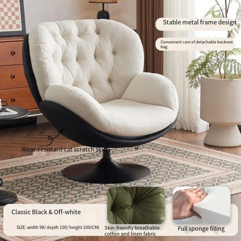 Large Swivel Chair, Modern Luxury Design, Relaxing Comfy Armchair, Lazy Puffs Sedie Da Soggiorno Home Furniture