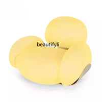 F Designer creative cream wind lamb wool leisure recliner small apartment bedroom makeup single sofa chair