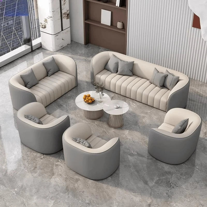 Modern Simple Sofa Designer Lounge Reception Lazy Luxury European Sofa Office Negotiation Aesthetics Divano Trendy Furniture