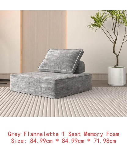L-Shaped Cloud Sectional Sofa, Modern Modular Couch with Deep Seat, Upholstered Furniture for Living Room Bedroom, No Assembly