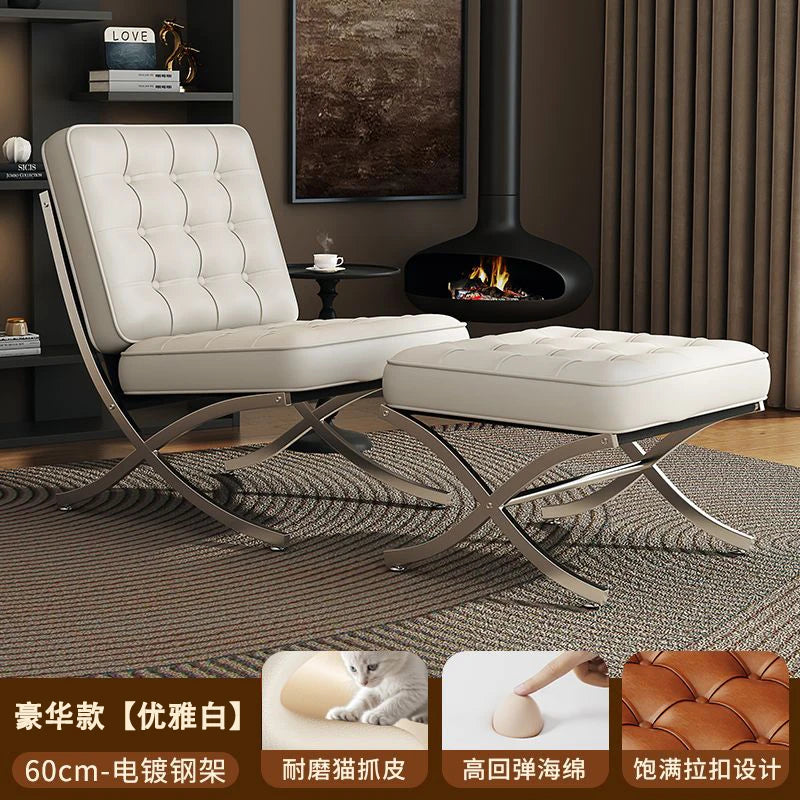 Black Metal Living Room Chairs Balcony Throne Relax Reading Modern Room Decor Fashion Chairs Comfortable Sillones Home Design