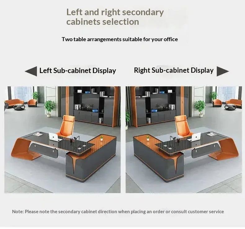 Executive Light Luxury Office Desk in Stock Designer Storage Organizer Computer Desks L Shaped Quality Escritorio Furniture