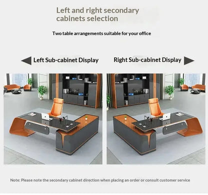 Executive Light Luxury Office Desk in Stock Designer Storage Organizer Computer Desks L Shaped Quality Escritorio Furniture