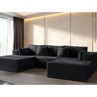 108 Cloud Sectional Couch, Comfort U Shaped Boneless Couch for Living Room, Extra Deep Seats No Assembly, Minimalist Modular Sof