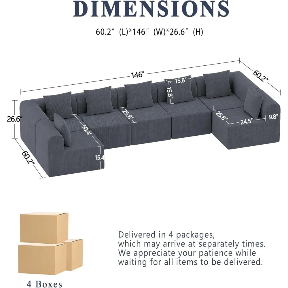 Modular Sectional Sofa for Living Room 160