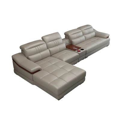 # Hot Sales Modern Sectional Sofa Multifunction Latex Cushion Sofa Leather L Shaped Living Sofa Set With Music Design