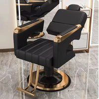 2025 Luxury Personalized Chair Barber Classic Hydraulic Reclining Release Salon Chair Leg Rest Professional Barberia Furniture