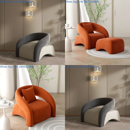 Lazy Single Chair Minimalist Lounge Sofa for Living Room Balcony Small Space