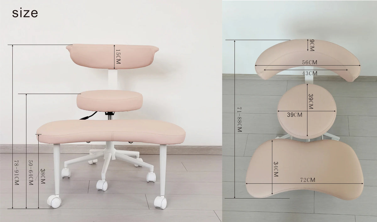 Cross Legged Chair - Meditation Chair With Wheels  ADHD Chair Height Adjustable Seat  Adjustable Footstool