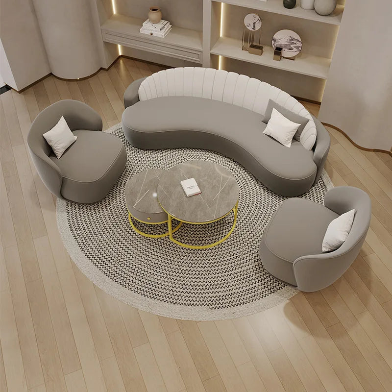 Beauty salon meeting guests arc light luxury hair salon modern and simple