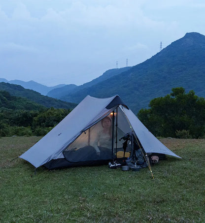 LanShan 2 3F UL GEAR 2 Person 1 Person Outdoor Ultralight Camping Tent 3 Season 4 Season Professional 15D Silnylon Rodless Tent