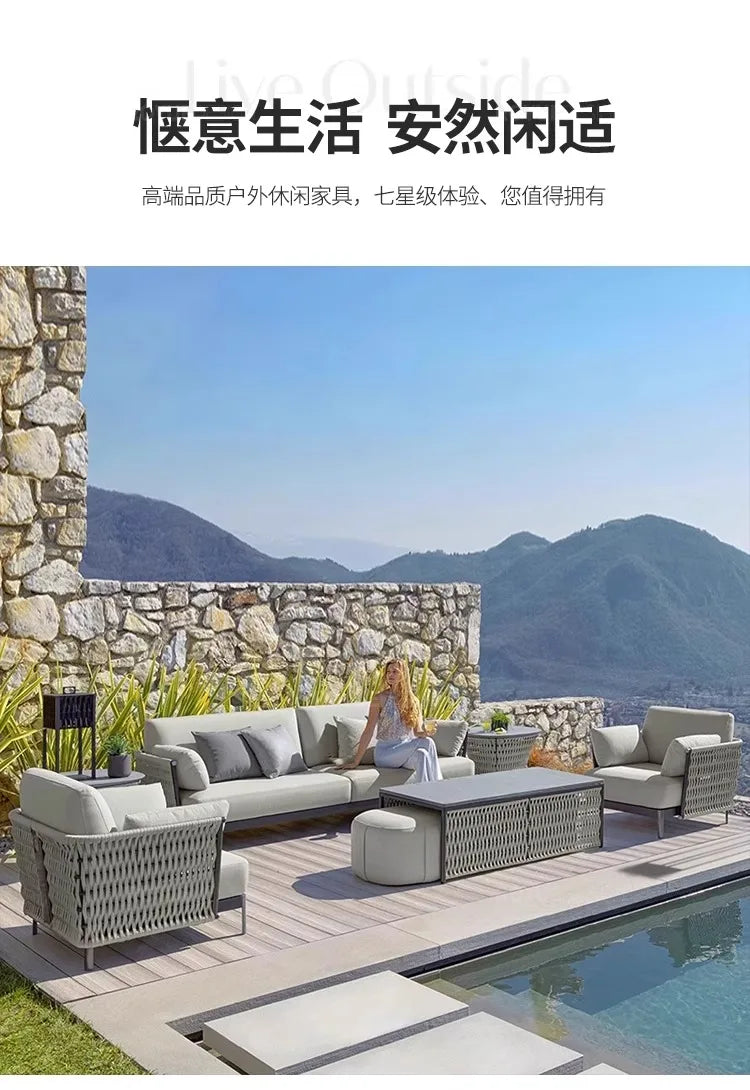 Advanced Luxury Outdoor Sofas Simplicity Creative New Style Garden Sofas Villa Party Accent Furniture Arredo Giardino Lshysf