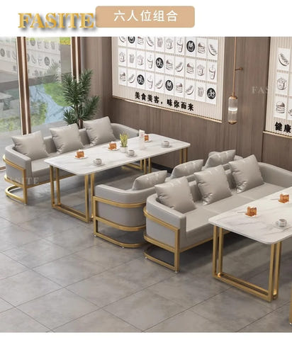 Linlamim Fabric Sofa Set Furniture Living Room Sofa Set with Desk and Stools / Big U Shape Cloth Couch Sofas for Home Furniture