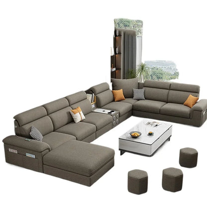 Minimalist Leather Frame Sofa Gaming Background Modular Sleeper Sofa Modern Recliner Lounge Lazy Women Divano Lounge Furniture