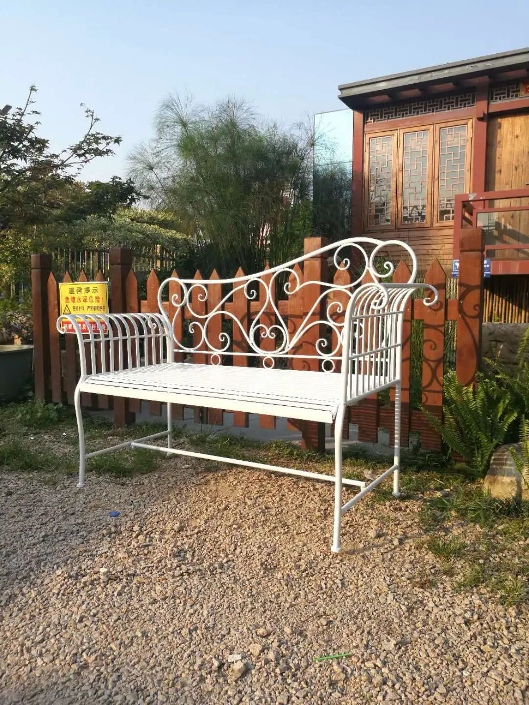 Foreign trade tail order clearance picking up leaks European backrest double chair outdoor courtyard leisure balcony bench park