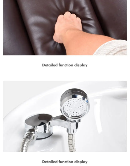 yj5 lx29Beauty Shop Lying Half Shampoo Chair Hairdressing Salon Bed Special Spa Shop Flushing Bed