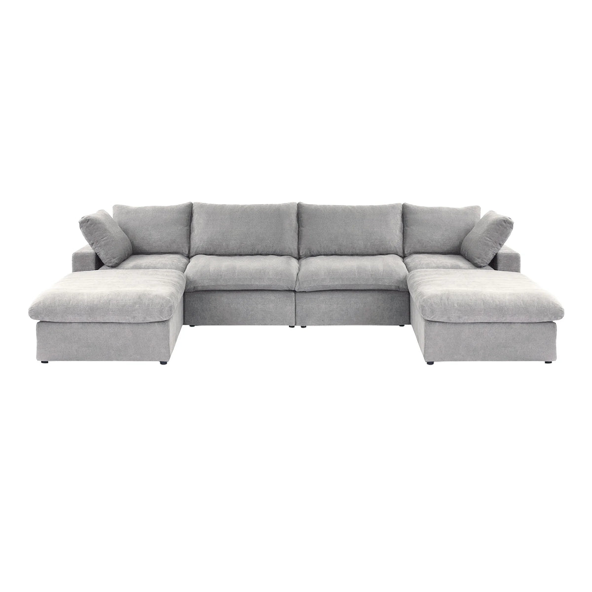 Cloud Modular Sectional Sofa with 2 Storage Ottomans 160.6