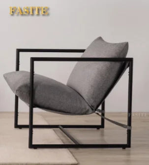 Aidan Metal Framed Sling Accent Chair, Light Grey luxury modern sofa sofa cama