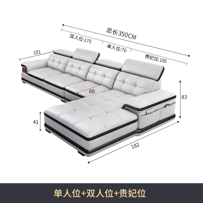 Modern Minimalist Sofa Electric Massage Chiar Floor Multifunctional Corner Sofa Lounges Relaxing Living Room Couch Furniture