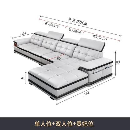 Modern Minimalist Sofa Electric Massage Chiar Floor Multifunctional Corner Sofa Lounges Relaxing Living Room Couch Furniture
