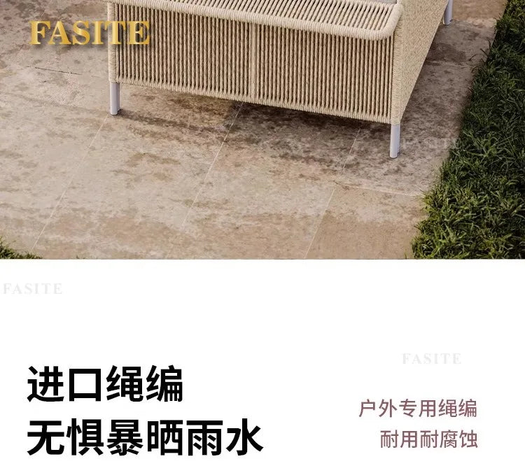 Outdoor Sofa Rattan Courtyard Garden Waterproof and Sunscreen Villa Sofa Simple Combination Rattan Furniture