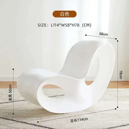 Nordic Designer Rocking Chair Creative Home Lounge Chair Villa Living Room Balcony Bedroom Lazy Lounge Area Sofa Bed N p