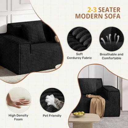 75'' Cloud Loveseat Sofa, No Assembly Required Comfy Deep Seat Couches 1 pcs for Living Room, Bedroom - Ready to Use  Customized