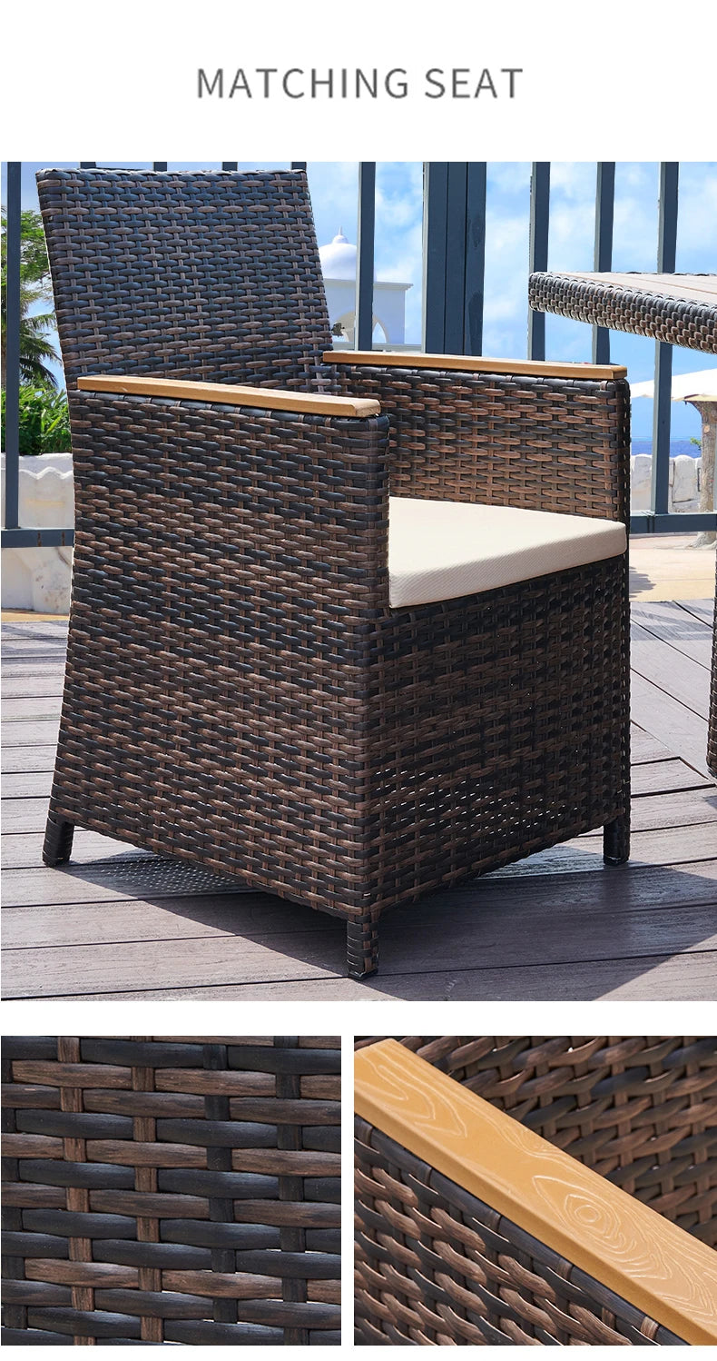 Custom Design Pastoral Garden Set Pastoral Garden Set Plastic Rattan Patio Furniture Set