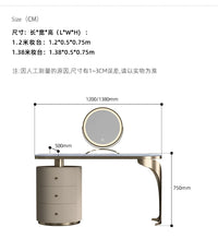 light luxury French luxury stone dresser chest cabinet integrated solid wood modern bedroom high-end makeup table