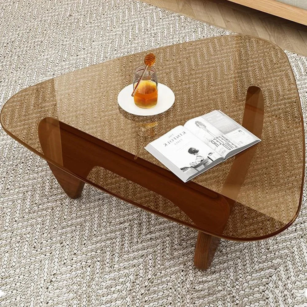contemporary glass coffee table for mid-century living rooms and bedrooms