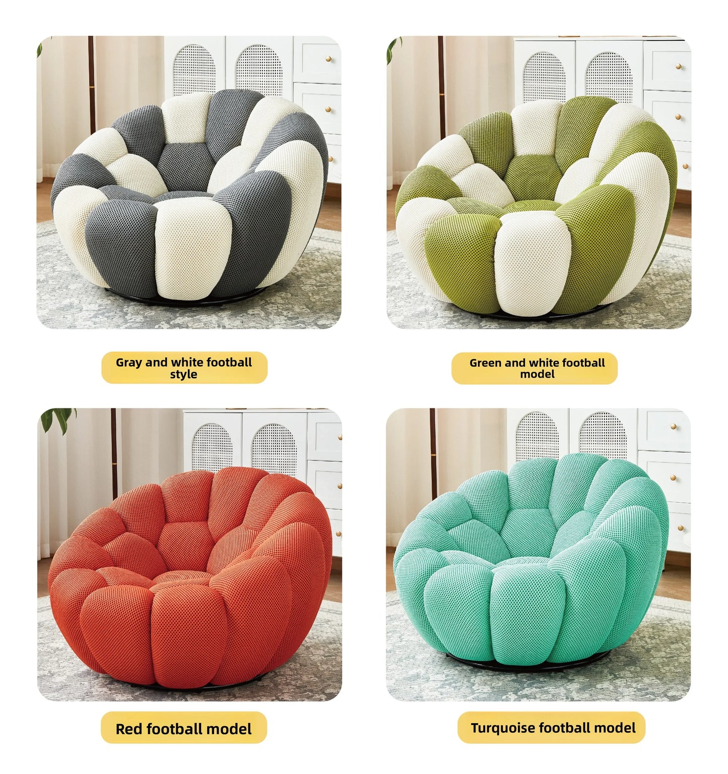 Modern Pumpkin Chair Luxury Bubble Sofa Single Lounge Seat Lazy Recliner for Bedroom Balcony Living Room Aesthetic Accent