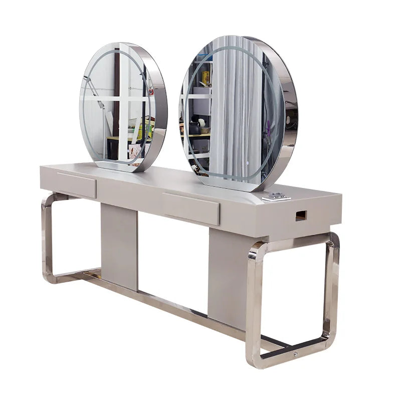 Double-sided mirror table for tgf barber shop, special for dyeing and ironing double-sided mirror hair salon for hair salon