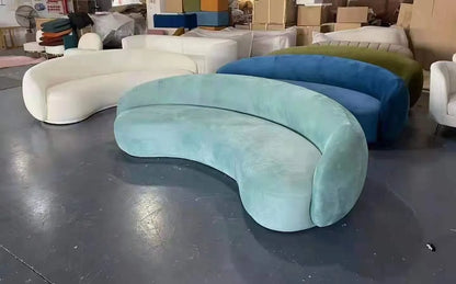 Nordic light luxury living room sofa coffee table combination beauty salon clothing store reception sofa chair small snail sofa
