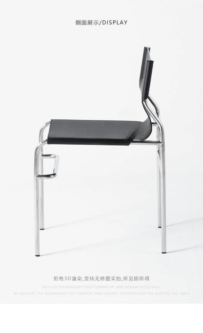 Italian Stainless Steel Backrest Simple Saddle Chair Bauhaus Design Dining Chair Chair Wholesale Available Home Furniture