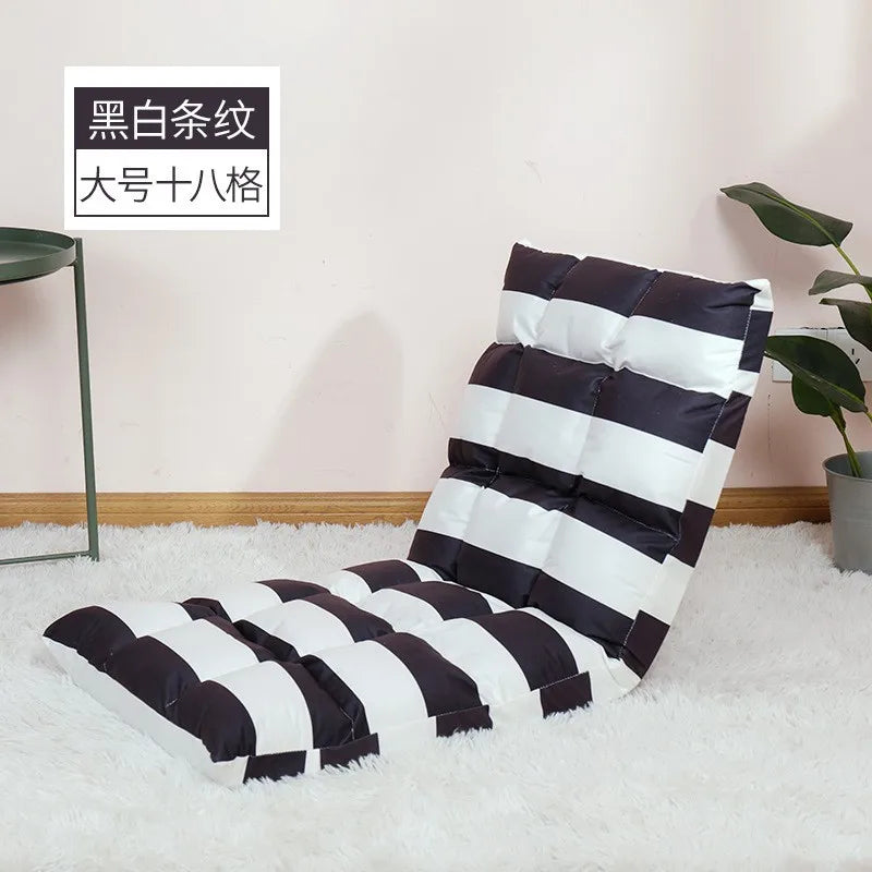 Hot Sale Adjustable Lazy Lounger Sofa Tatami Foldable Lounge Chair Floor Balcony Bay Window Leisure Long Sofa Bed Back Chair