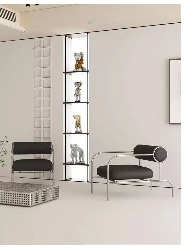 art simple Armchair Medieval style stainless Italian minimalist Armchair ergonomic design cadeiras para sala de estar furniture