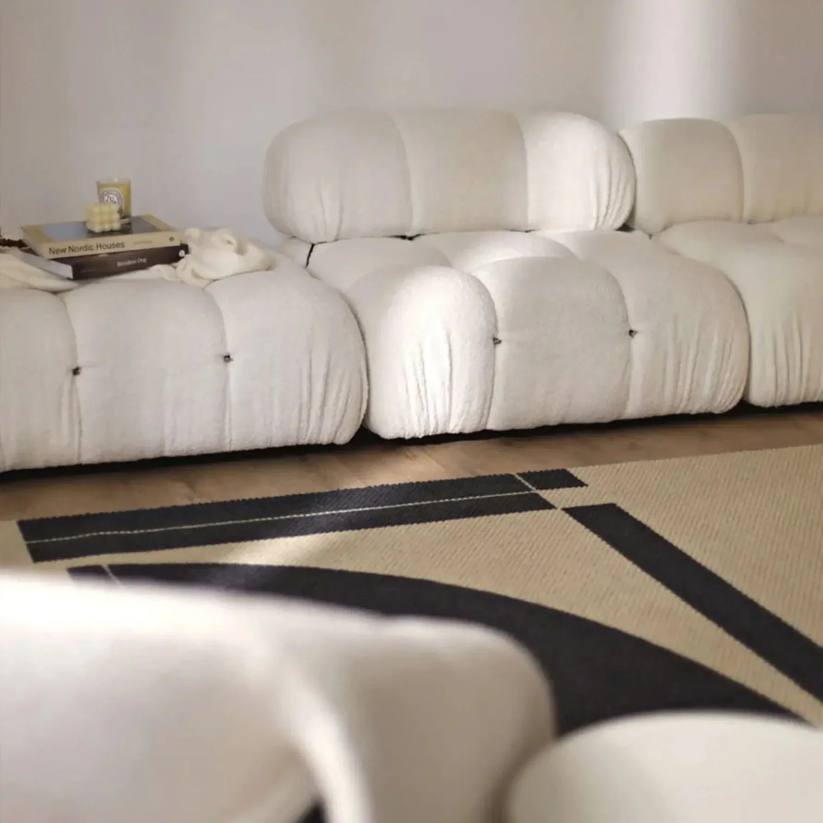 Sofa Combinations with Flexible Fabric Modules Furniture-Inspired Living Room Sofa Minimalist Style Comfortable