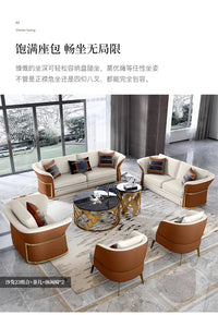 Italian Designer Leather Sofas Luxury 3 Pieces Set Minimalist Modern Sofa Loveseat Floor Divano Soggiorno Home Furniture