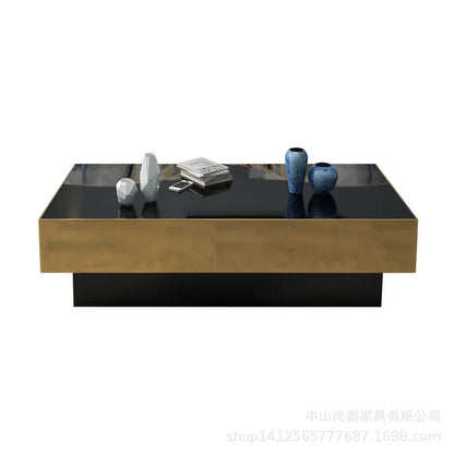 Large and small apartment light luxury marble living room square Italian minimalist coffee table   FT