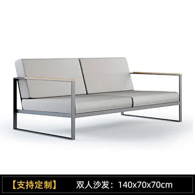 Outdoor aluminum alloy sofa waterproof and sun protection outdoor garden courtyard open-air furniture