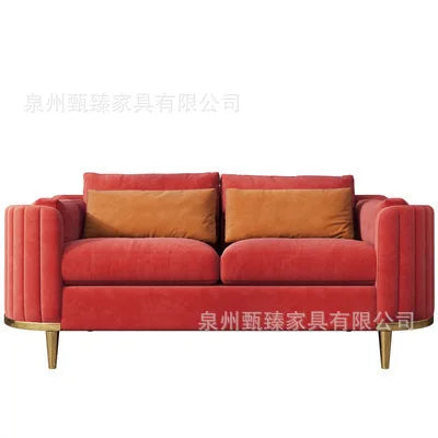 Light luxury fabric sofa simple modern large apartment living room coffee table combination