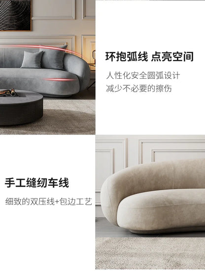 Elastic Luxury Living Room Sofa Modern Aesthetic Elegant Sectional Sofa Designer Replica Muebles Para El Hogar Nordic Furniture