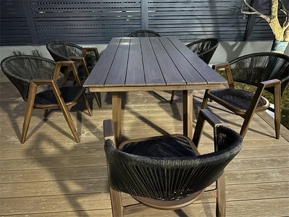 Waterproof and Sun-proof Garden Outdoor Chairs Leisure Outdoor Furniture Aluminum Alloy Chair Modern Patio Balcony Table Chairs